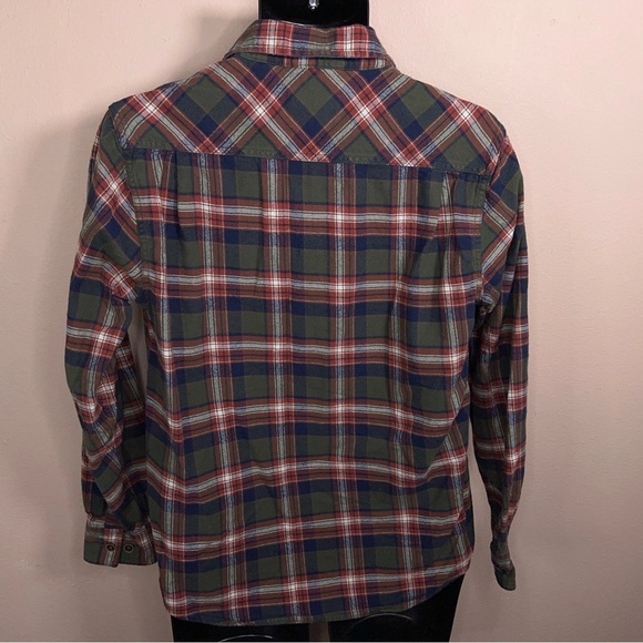 MEDIUM MENS WEATHERPROOF FLANNEL SHIRT RED GREEN BLUE COTTON - Picture 2 of 15